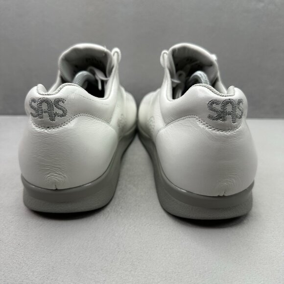 SAS Time Out Mens Size 12 (N) Shoes White Leather Diabetic Walking Orthopedic - Picture 4 of 9